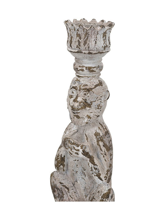 Artekko Животно Кандилник от Полирезин в Бял Цвят 6.8x25x6.8см