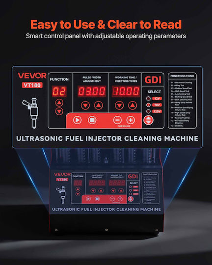 Vevor Injector Cleaning Machine 9 Test Functions Ultrasonic 6-Cylinder 28khz Adjustable 12v 70v 120v Cars & Motorcycles Csbpyzqxj6g1pal6a001v2