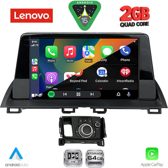Lenovo Car Audio System for Mazda CX-4 2014 with Touch Screen 9" Bluetooth USB Wi-Fi GPS Apple CarPlay Android Auto Lenovo LVD 2386 CPA