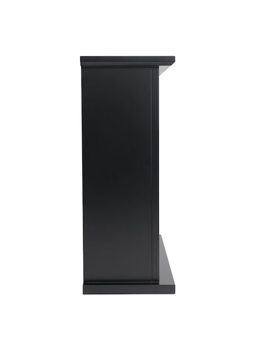 Hitense Floor Electric Fireplace 1350W 64.5x23.5cm Black