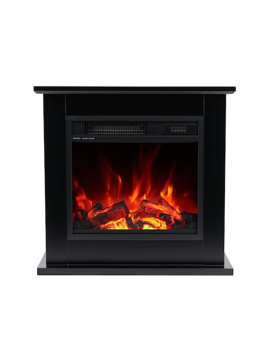 Hitense Floor Electric Fireplace 1350W 64.5x23.5cm Black