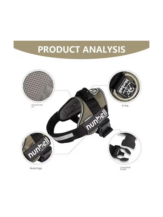 Ham Ajustabil Pentru Câini Nunbell Poliester Durabil Aliaj Respirabil 40–70 Kg 82–115 Cm XX-Large Verde