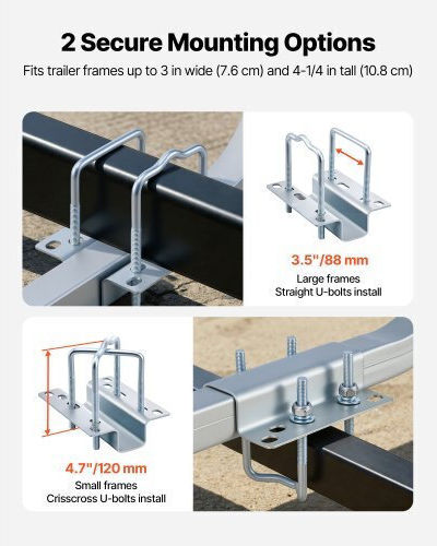 Boat Trailer Guides Vevor Guides Height 1016 Mm/1219 Mm 2 Pieces High Hardness Steel Adjustable Guides Pvc Tubes Ski Boats Compact Fishing Boats Small Sailboats