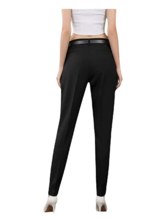 Women's Fabric Trousers in Slim Fit Black