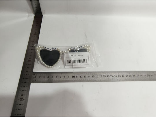 Ochelari In Forma De Inimă Alista Home Petrecere Burlăcițe Tematică Nuntă Protecție Solară 15.3x5.7x14.5 Cm Mireasă De Viitor Scris Perle Albe