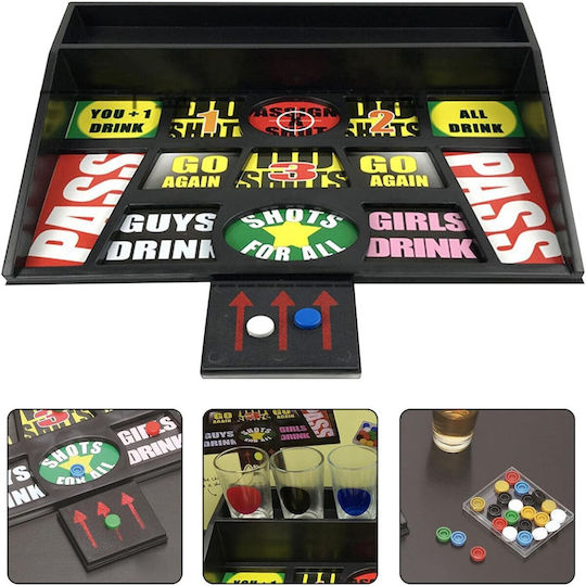 Alista Home Drinking Game Coins Glass Shot Glasses Included Fun Interactive 23x28 Cm Multicolor