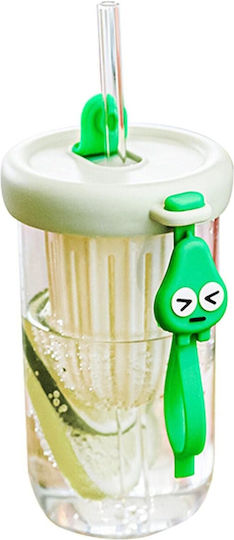Alista Home Sticlă Pentru Copii Din Plastic Cu Pai Verde 500ml