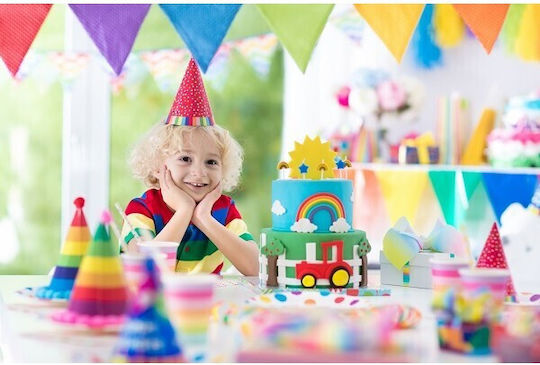 Set 6 Pălării De Petrecere Alista Home Pentru Copii Din Carton 20 X 13.5 Cm Model 4 La Mulți Ani Multicolor