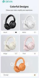 Devia JH-820 Lite1 Wireless Bluetooth Over Ear Headphones With 10 Hours Playing Time Orange