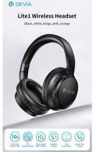 Devia JH-820 Lite1 Căști Bluetooth Wireless Over Ear cu 10 Ore Autonomie Bej