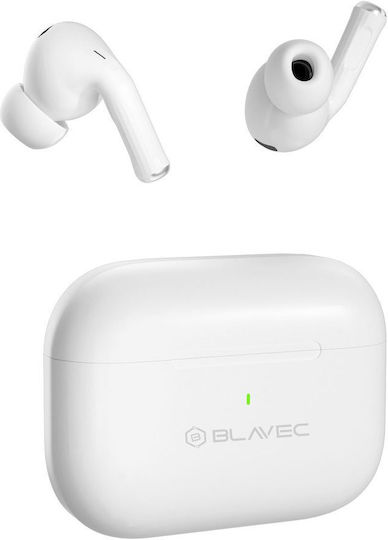 Blavec BW-05 In-ear Bluetooth Handsfree Earphones with Sweat Resistance and Charging Case White