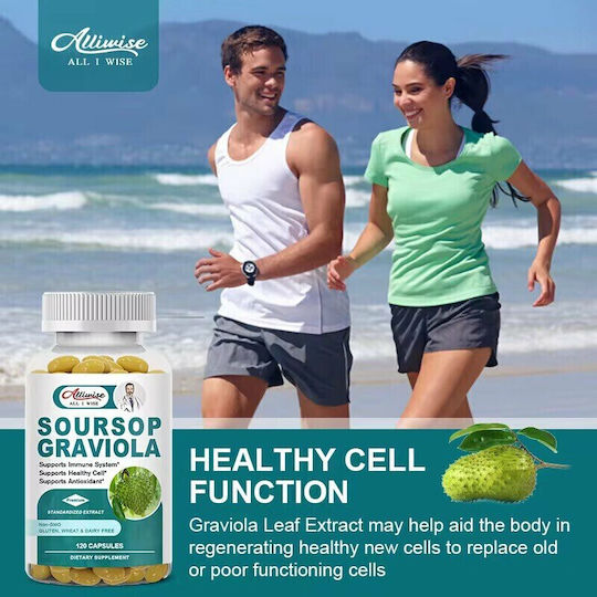 Alliwise Soursop Graviola 500mg 60 κάψουλες