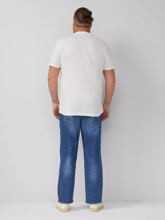 Casby Ανδρικό Παντελόνι Τζιν με Relaxed Straight Εφαρμογή Μπλε
