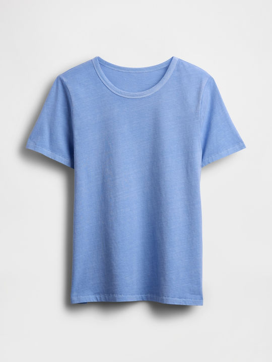 Дамски Crop Топ Памучен Moonstone Син