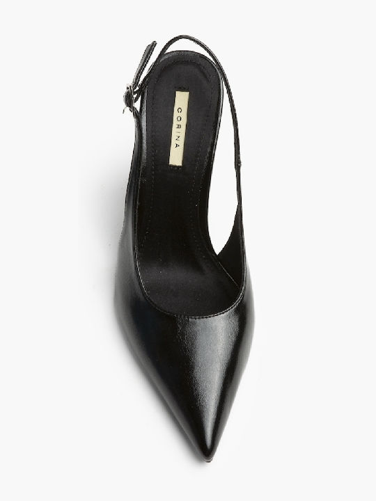 Pumps mit Riemen Schwarz