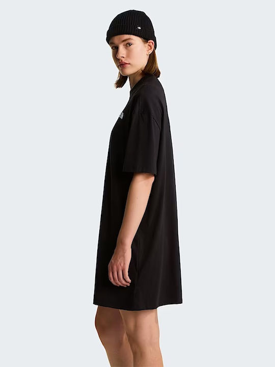Summer Mini Athletic T-Shirt Short Sleeve Black Dress