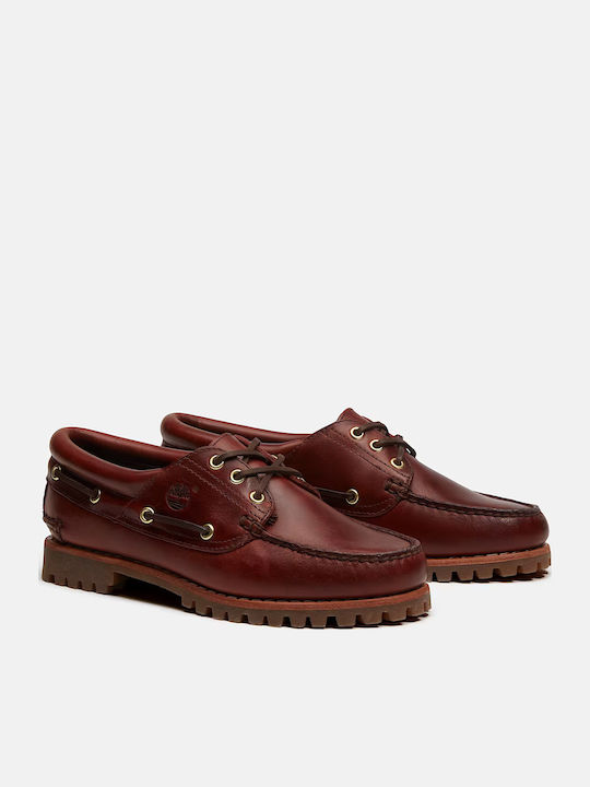 Leather Women's Boat Shoes in Brown Colour