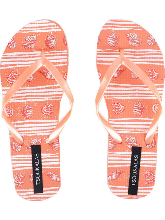 Damen Zehentrenner in Orange Farbe
