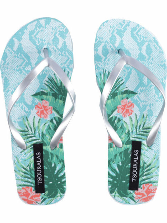 Flip Flops In Turquoise Colour