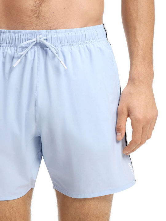 Iconic Men's Swimwear Shorts Light Blue Striped