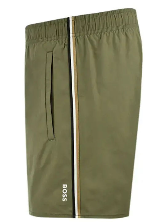 Men's Swimwear Shorts Olive Striped