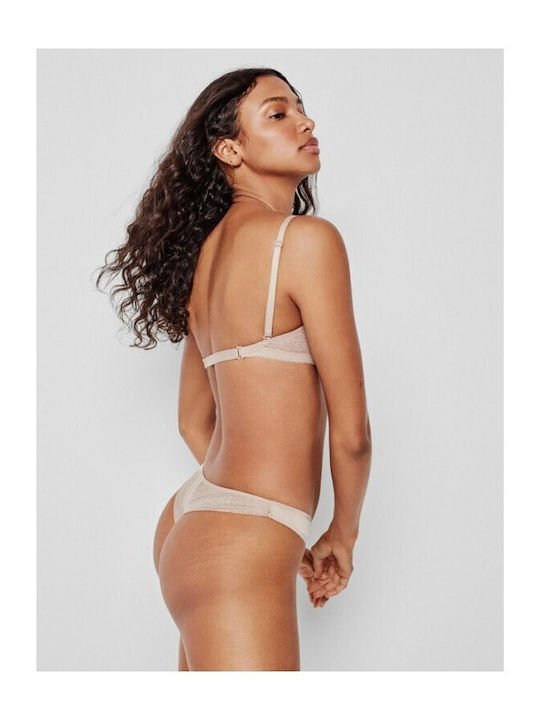 Nude Strapless Σουτιέν με Ελαφριά Ενίσχυση & Μπανέλες
