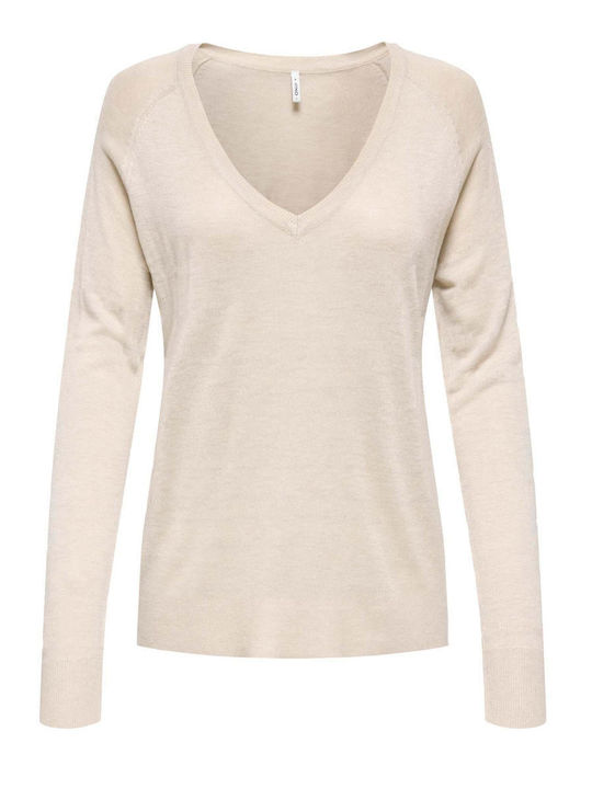 Vienna Damen Pullover mit V-Ausschnitt Beige
