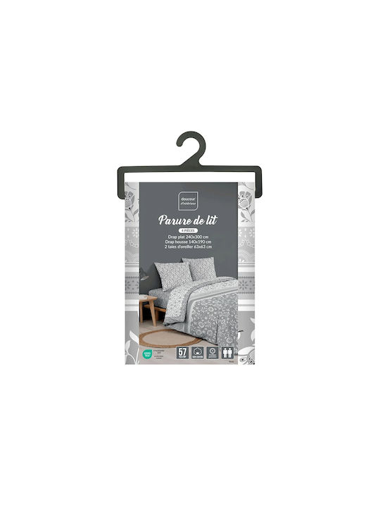 Douceur d'Intérieur Σετ Σεντόνια Μονά 140x190εκ. 4 (4τμχ)