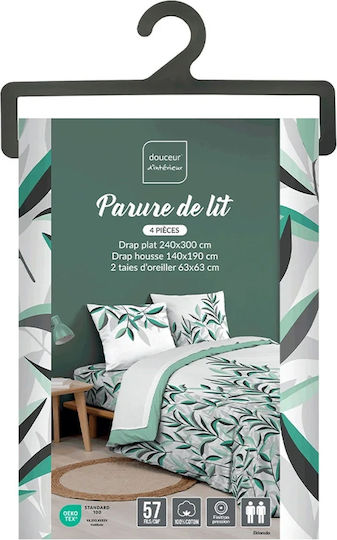 Douceur d'Intérieur Set Cearceafuri de Pat Single 140x190cm 4 (4buc)