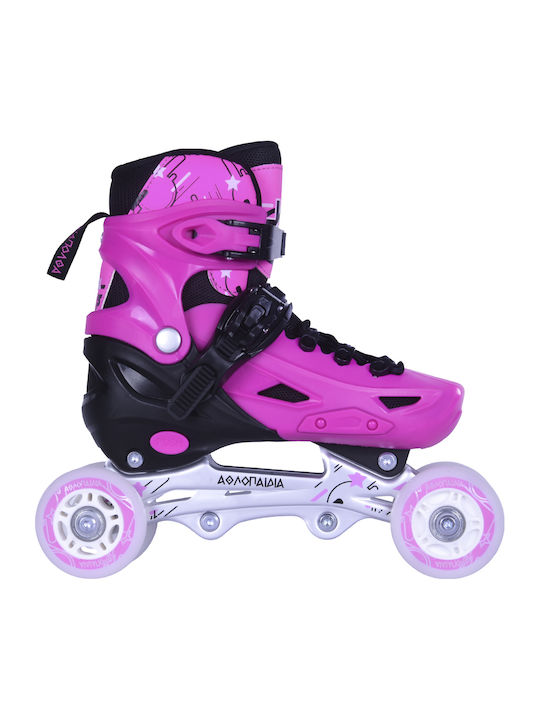 Athlopaidia Roller Inline Adjustable Rollers Pink Adult