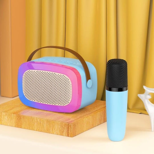 Artifact Sistem De Karaoke Cu Microfon Fără Fir Și Efecte De Iluminare V66 69112 Alb