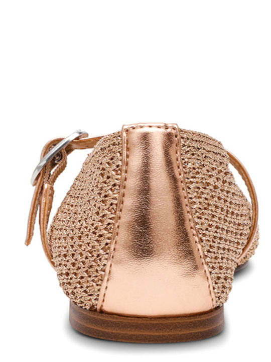 Women's Ballerina Shoes in Rose Gold Color