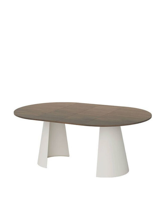 Oswego 168 Runder Ausziehbarer Holz Tisch Kasmir 76x76cm