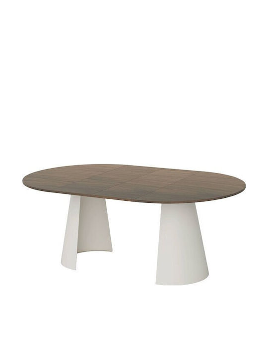 Oswego 166 Rund Esstisch Ausziehbar Holzschatten Kasmir 76x76cm