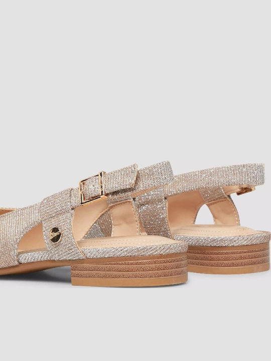 Γυναικείες Μπαλαρίνες Slingback σε Χρυσό Χρώμα