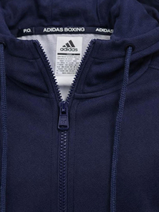 Kids Sweatshirt Cardigan with Blue Hood