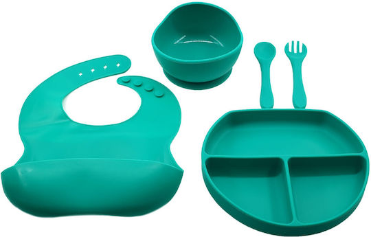 Alista Home Alista Home Baby- und Kinder-Essgeschirr aus Silikon Grünes 5er-Pack