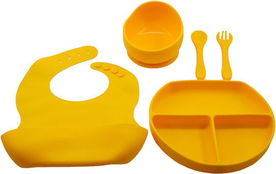 Alista Home Alista Home Baby- und Kinder-Essgeschirr aus Gelbem Silikon 5 Stück