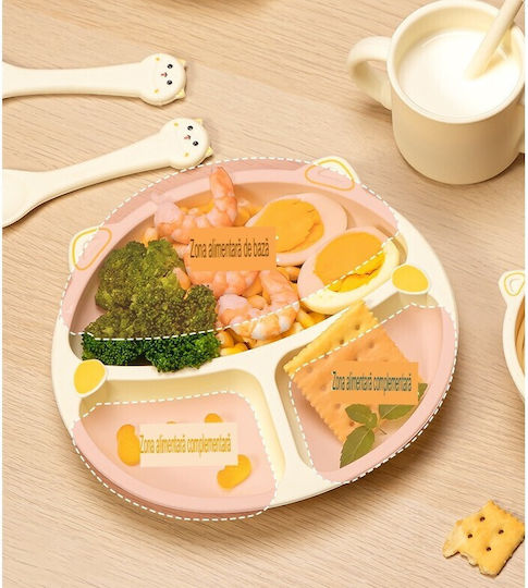 Alista Home Set De Masă Din Silicon Bej 5 Piese Pentru 12+ Luni