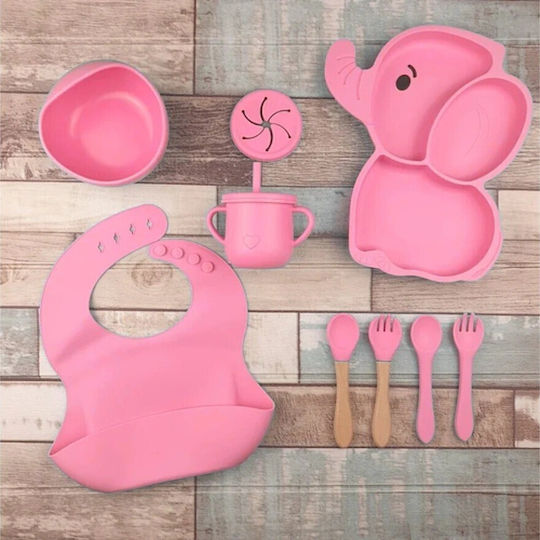 Alista Home Set De Masă Din Silicon Cu Bază Antiderapantă Gri 6 Piese Pentru 6+ Luni