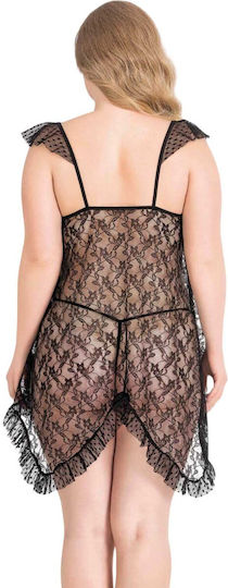 Γυναικειο Sexy Babydoll Σετ Plus Size 226 Primoda 3021 002 Μαυρο