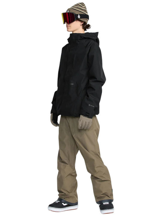 Volcom Dua Insulated G0452603-BLK Ανδρικό Μπουφάν Gore-Tex για Σκι & Snowboard Μαύρο