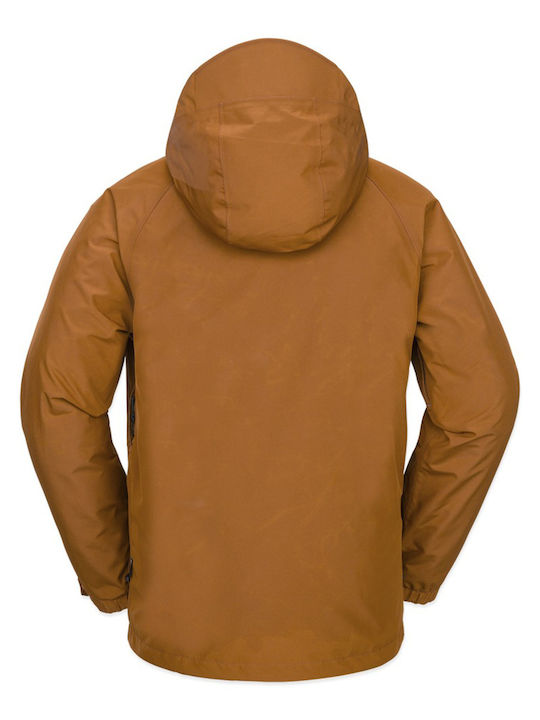 Volcom Dua Insulated G0452503-CRL Ανδρικό Μπουφάν Gore-Tex για Σκι & Snowboard Καφέ