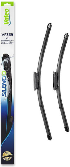 Valeo Lamelă Ștergător Fără Îmbinare Spoiler Față 2 Buc Vf369 Silencio Xtrm 500/450mm Renault Clio Ii 09.98-08.16