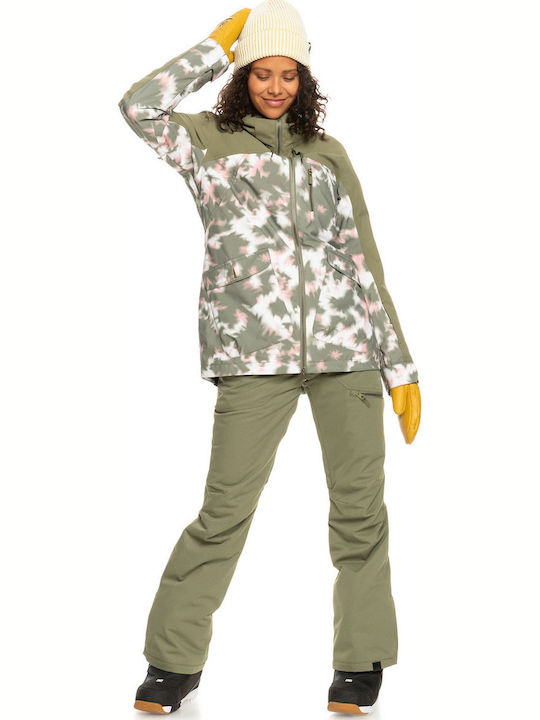 Roxy Stated Insulated ERJTJ03377-TPC2 Frauen Jacke aus für Ski & Snowboard Deep Lichen Green Nimal