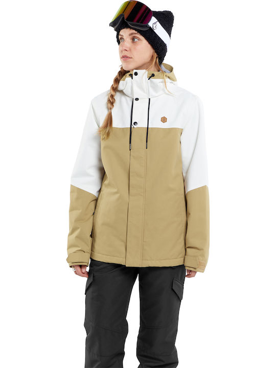 Volcom Bolt H0452413-DKA Γυναικείο Μπουφάν για Σκι & Snowboard Μπεζ