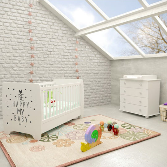 Asterias Bebe Polymorphic Baby Crib Evelina White
