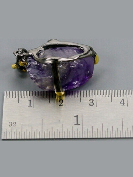 Artistic Natural Amethyst Pendant Beautiful 925 Artistic Natural Amethyst Pendant Beautiful 925