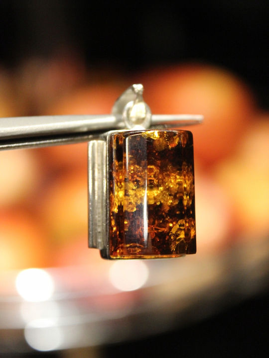 Silver Pendant Natural Polish Green Amber Silver Pendant Natural Polish Green Amber