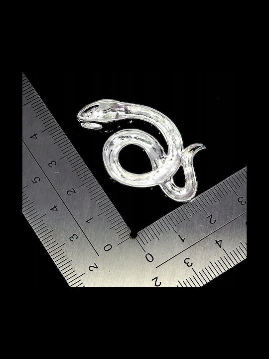 925 Silver Pendant Elegant Natural Marcasite Snake